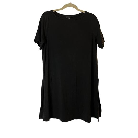 Eileen Fisher Tops - Eileen Fisher Black Short Sleeve Side Slit Tunic Sz M